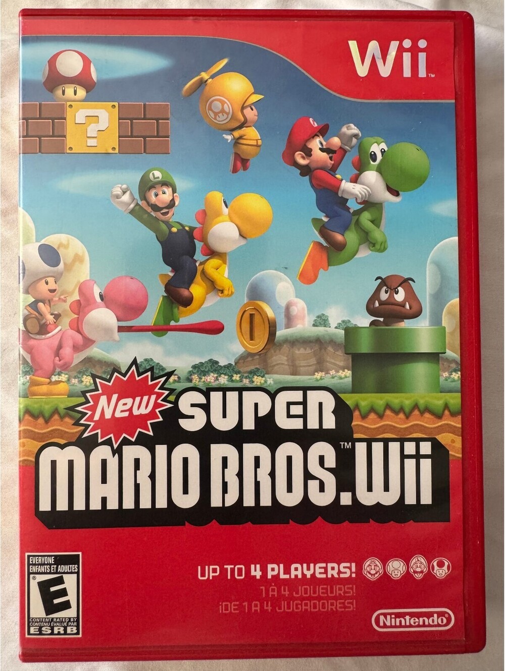 2009 Nintendo Wii Super Mario Bros. Wii Red Case Complete w Manual